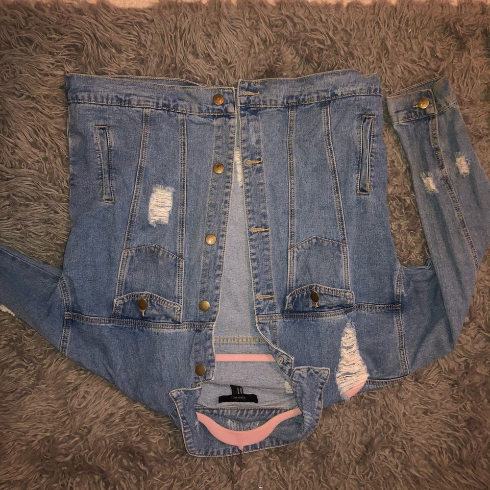 medium wash jean jacket